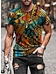 お買い得  男性の 3d t シャツ-男性用 Tシャツ トライバル グラフィック トーテム ラウンドネック A B C D E その他のプリント ストリート カジュアル 半袖 プリント 衣類 デザイナー ベーシック カジュアル