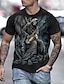 cheap Men&#039;s 3D T-shirts-Men&#039;s T shirt Tee Shirt Tee Designer Casual Big and Tall Summer Short Sleeve Black Gold Black and Blue Black and Yellow Black / Red Black / White Golden Graphic Skull Print Round Neck Daily Holiday