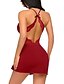 cheap Women&#039;s Sleep &amp; Lounge-Women&#039;s 1 PC Pajamas Nightgown Satin Casual Comfort Lace Textured Spandex Home Party Daily Straps Gift Sleeveless Open Back Lace Trims Spring Summer Black Wine / Cute