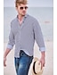 cheap Men&#039;s Button Down Shirts-Men&#039;s Dress Shirt Button Down Shirt Collared Shirt Long Sleeve Black White Red Striped Wedding Back to Office Clothing Apparel