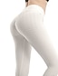 voordelige Yoga leggings en panty&#039;s-vrouwen yoga broek met hoge taille tiktok leggings scrunch butt ruches butt lifting jacquard panty buik controle wit zwart paars spandex fitness gym workout hardlopen sport activewear hoge elasticiteit