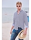 cheap Men&#039;s Button Down Shirts-Men&#039;s Dress Shirt Button Down Shirt Collared Shirt Long Sleeve Black White Red Striped Wedding Back to Office Clothing Apparel