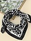 cheap Square Scarves-Women&#039;s Square Scarf Holiday Beige Scarf Color Block / Black and White / Fall / Winter / Spring / Polyester
