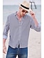 cheap Men&#039;s Button Down Shirts-Men&#039;s Dress Shirt Button Down Shirt Collared Shirt Black White Red Long Sleeve Striped Wedding Back to Office Clothing Apparel