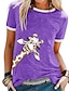 cheap Women&#039;s T-shirts-forwelly women&#039;s t shirt giraffe animal print summer casual short sleeve crewneck pullover top blouse black