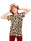 billige piges 3d t-shirts-Pige 3D Leopard T-shirt Kortærmet 3D-udskrivning Sommer Aktiv Polyester Børn 3-12 år Dagligdagstøj Regulær
