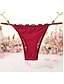 billiga Sexiga damunderkläder-Women&#039;s Lace G-strings &amp; Thongs Panties Micro-elastic Low Waist Nylon 1 PC White One-Size