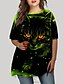 cheap Plus Size Dresses-Women&#039;s Plus Size Cat T Shirt Dress Tee Dress Print Round Neck Half Sleeve Basic Fall Spring Causal Daily Short Mini Dress Dress