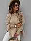 cheap Sweaters-Women&#039;s Pullover Asymmetric Hem Solid Color Stylish Long Sleeve Loose Sweater Cardigans Turtleneck Fall Winter Gray Khaki Black