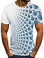 billiga Geometrisk-Herr Skjorta T-shirt T-shirts Grafisk Rutig 3D Rund hals Sjöblå Kobolt blå Blå Purpur Grå 3D-tryck Fest Dagligen Kortärmad Kläder Grundläggande Bekväm Stor och hög