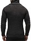 cheap Men&#039;s Cardigan Sweater-Men&#039;s Sweater Cardigan Knit Button Knitted Solid Color Turtleneck Vintage Style Cardigan Dailywear Daily Clothing Apparel Winter Fall Black Light gray S M L