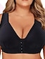 cheap Bras &amp; Bralettes-Women&#039;s Push Up Bras Full Coverage Lace Pure Color Front Closure Nylon Sexy 1PC Black Pink