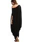 Χαμηλού Κόστους Βαμβακερά &amp; Λινά Φορέματα-γυναικείο καφτάνι φόρεμα μακρύ φόρεμα μάξι φόρεμα πράσινο μαύρο κρασί μισό μανίκι καθαρό χρώμα φθινόπωρο άνοιξη φθινόπωρο ρομαντική χαλαρή εφαρμογή m l xl xxl