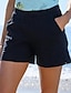 cheap Shorts-Women&#039;s Casual Casual / Sporty Wide Leg Shorts Bermuda shorts Short Pants Plain Mid Waist Loose White Black Pink Grey S M L XL XXL