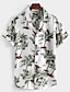 cheap Hawaiian Shirts-Men&#039;s Summer Hawaiian Shirt Shirt Graphic Patterned Hawaiian Aloha Coconut Tree Design Collar Street Daily Button-Down Short Sleeve Regular Fit Tops Designer Casual Hawaiian Comfortable Light Pink