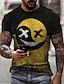 ieftine tricou 3d pentru bărbați-Bărbați Tricou Tricouri Grafic Grimasă Stil Nautic A B C D E Tipărire 3D Mărime Plus Casual Zilnic Manșon scurt Îmbrăcăminte De Bază Designer Croi Slim Mare si inalt / Vară / Vară