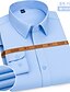 billiga Businessskjortor för män-Herr Skjorta Solid färg Klassisk krage Vit Svart Gul Rosa Ljusblå Långärmad Plusstorlekar Dagligen Arbete Smal Blast Affär Ledigt / Vår / Höst