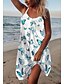 cheap Casual Dresses-Women&#039;s Mini Dress Green Purple White Sleeveless Animal Print Spring Summer U Neck Loose Fit Boom Sale Dress S M L XL XXL