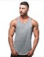 ieftine Tricouri de Sală-Bărbați Bluză Vestă Grafic Mată Rotund Mărime Plus Sport Sală de Fitness Fără manșon Îmbrăcăminte Bumbac Muşchi