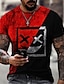 baratos camisetas masculinas plus size-Homens Tamanho Grande Camiseta Grande e Alto Gráfico Gola Redonda Manga Curta Verão Designer Básico Casual Corte Justo Casual Diário Blusas