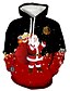 cheap Graphic Hoodies-Inspired by Christmas Santa Claus Christmas Trees Hoodie Anime Polyester / Cotton Blend 3D Printing Harajuku Graphic Hoodie For Women&#039;s / Men&#039;s