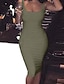 cheap Party Dresses-Women&#039;s Sheath Dress Knee Length Dress Blue White Black Purple Pink Light Green Wine Army Green Dusty Rose Fuchsia Sleeveless Solid Color Summer Round Neck 1920s Sexy Party 2022 S M L XL XXL