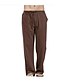 cheap Linen Pants-Men&#039;s Harem Linen Pants Pure Color Harlem Pants Casual Inelastic Cotton Blend Solid Color non-printing Green White Black S M L