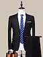 cheap Suits-Black Burgundy Royal Blue Men&#039;s Wedding Ceremony Homecoming Valentine&#039;s Day Suits 2 Piece Solid Color Notch Tailored Fit Single Breasted One-button 2024
