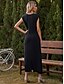 cheap Women&#039;s Clothing-Women&#039;s Maxi long Dress Sheath Dress Black Sleeveless Patchwork Solid Color Round Neck Spring Summer Elegant Boho 2021 S M L XL / Machine wash