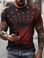 cheap Men&#039;s Tees &amp; Tank Tops-Men&#039;s Unisex Tee T shirt Graphic Optical Illusion 3D Print Round Neck Plus Size Party Casual Short Sleeve Tops Streetwear Punk &amp; Gothic Green Blue Black / Summer
