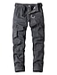 cheap Cargo Pants-Men&#039;s Trousers Cargo Pants Split Zipper Pocket Casual Daily Micro-elastic Breathable Solid Colored non-printing ArmyGreen Black Gray 30 32 34