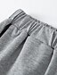 cheap Bottoms-Kids Boys&#039; Children&#039;s Day Shorts Gray Black Letter Cotton Streetwear