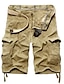 cheap Cargo Shorts-Men&#039;s Shorts Cargo Shorts Pocket Stylish Sporty Casual / Sporty Daily Sports Micro-elastic Comfort Solid Color Mid Waist ArmyGreen Black Khaki S M L