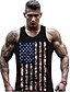 cheap Men&#039;s 3D T-shirts-Men&#039;s Tank Top Shirt Graphic National Flag Round Neck Black Gray Sleeveless Daily Sports Print Slim Tops Active / Summer / Summer