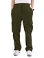 cheap Cargo Pants-Men&#039;s Pants Trousers Sporty Pocket Leg Drawstring Cargo Sweatpants Casual Daily Micro-elastic Breathable Moisture Wicking Outdoor Solid Color High Waist ArmyGreen White Black M L XL