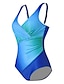 cheap One-piece swimsuits-Women&#039;s Swimwear One Piece Monokini Bathing Suits Plus Size Swimsuit Tummy Control Slim for Big Busts Tie Dye Green Blue Purple Light Green Royal Blue Bathing Suits Sports Fashion Sexy / New
