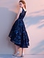 זול שמלות NYE-גזרת A שמלות קוקטייל אלגנטית שמלה אורחת חתונה סיום לימודים א-סימטרי ללא שרוולים עם תכשיטים טול עם קפלים דוגמא \ הדפס 2024