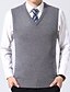 cheap Men&#039;s Pullover Sweater-Men&#039;s Sweater Vest Wool Sweater Knit Knitted Solid Color V Neck Stylish Vintage Style Clothing Apparel Winter Fall Green Black S M L / Sleeveless