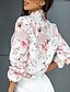 cheap Women&#039;s Blazer&amp;Suits-Women&#039;s Blazer Daily Work Spring &amp;  Fall Short Coat Regular Fit Casual Jacket Long Sleeve Floral Print Print Blushing Pink White Black
