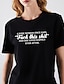 preiswerte T-Shirts für Damen-Damen T Shirt 100% Baumwolle Casual Täglich Basic Kurzarm Rundhalsausschnitt Schwarz Frühling Sommer