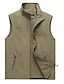 cheap Men&#039;s Vest-Men&#039;s Vest Gilet Fishing Vest Hiking Vest Sleeveless Vest Gilet Jacket Outdoor Street Daily Going out Streetwear Sporty Fall Winter Pocket Full Zip Polyester Windproof Warm Breathable Solid Color