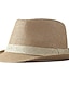 Χαμηλού Κόστους Ανδρικά καπέλα-Ανδρικά Ψάθινο καπέλο Καπέλο ηλίου Ψαθάκι Καπέλο Fedora Trilby Θαλασσί Καφέ Καθαρό βαμβάκι Κλασσικό Ρετρό Αγνό Χρώμα Πάρτι Μόδα της δεκαετίας του 1920 Βίντατζ Πάρτι Καθημερινή Ένδυση