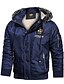 cheap Men&#039;s Jackets &amp; Coats-Men&#039;s Bomber Jacket Winter Jacket Jacket Winter Regular Solid Color Quilted Sporty Daily Windproof Red Navy Blue Black