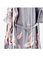 cheap Women&#039;s Sleep &amp; Lounge-Women&#039;s 1 pc Pajamas Robes Gown Bathrobes Simple Comfort Kimono Robes Crane Animal Silk Home Party Wedding Party V Wire Gift Long Sleeve Print Fall Spring Belt Included Black Gray