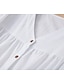 cheap Plus Size Tops-Women&#039;s Plus Size Tops Blouse T shirt Plain Button V Neck Long Sleeve Fall Spring Basic khaki White Black Big Size L XL XXL 3XL 4XL / Cotton / Holiday / Cotton