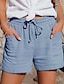 cheap Shorts-Women&#039;s Wide Leg Trousers Cotton Blend Basic Mid Waist Pocket Casual Short Plain Comfort Green S / Shorts / Loose