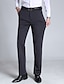 cheap Trousers-Men&#039;s Dress Pants Long Solid Color High Elasticity Standard Fit Black Navy Blue Light Grey 2023