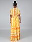 cheap Casual Dresses-Women&#039;s Swing Dress Maxi long Dress Orange Short Sleeve Multi Color Crossover Spring Summer V Neck Casual T-shirt Sleeve 2022 S M L XL