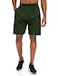 cheap Men&#039;s Clothing-Men&#039;s Casual / Sporty Sporty Chinos Shorts Knee Length Pants Leisure Sports Gym 95% Polyester 5% Spandex Solid Color Mid Waist Breathable Moisture Wicking Loose Black+Grey ArmyGreen Khaki Dark Gray