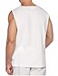 cheap Men&#039;s Clothing-Men&#039;s Undershirt Plain non-printing Round Neck Casual Daily Sleeveless Tops Lightweight Tropical Cool White Black Gray